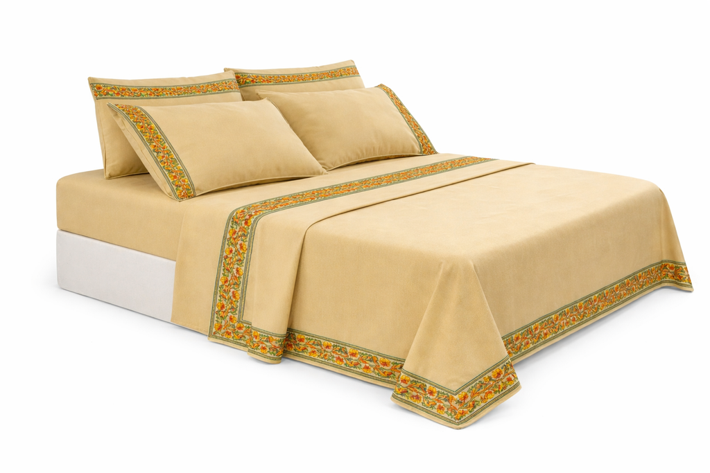 100% Cotton Plain Border Topsheet for Single Bed | Pack of 2