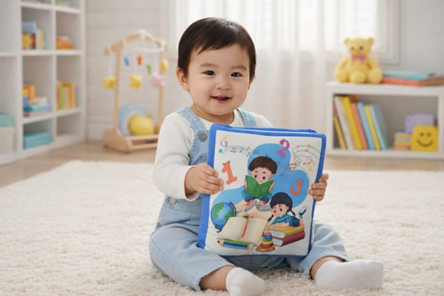 Kids Learning Cushion Book for Toddlers (3+ Years) | Alphabet & Numbers Learning Soft Cushion Book | Cotton Filled | 12 x 20 Inches