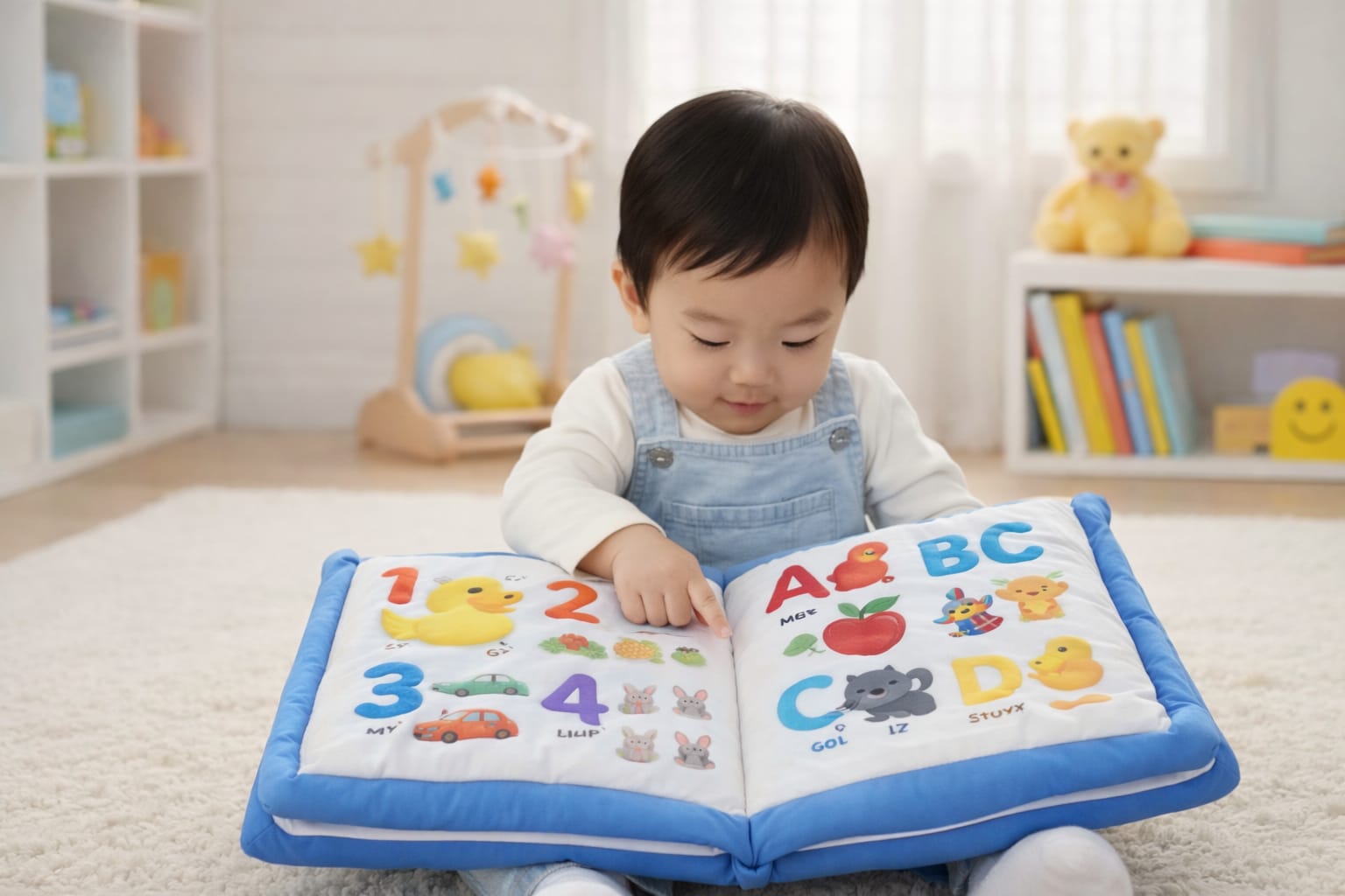 Kids Learning Cushion Book for Toddlers (3+ Years) | Alphabet & Numbers Learning Soft Cushion Book | Cotton Filled | 12 x 20 Inches