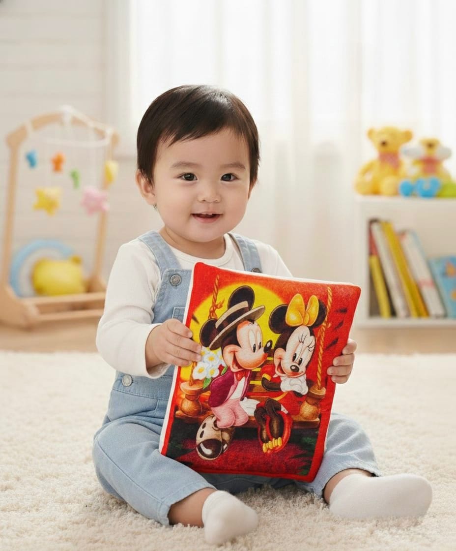 Kids Learning Cushion Book for Toddlers (3+ Years) | Alphabet & Numbers Learning Soft Cushion Book | Cotton Filled | 12 x 20 Inches